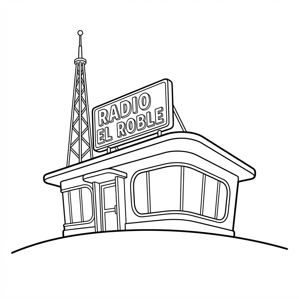 Lámina para colorear - Radio El Roble